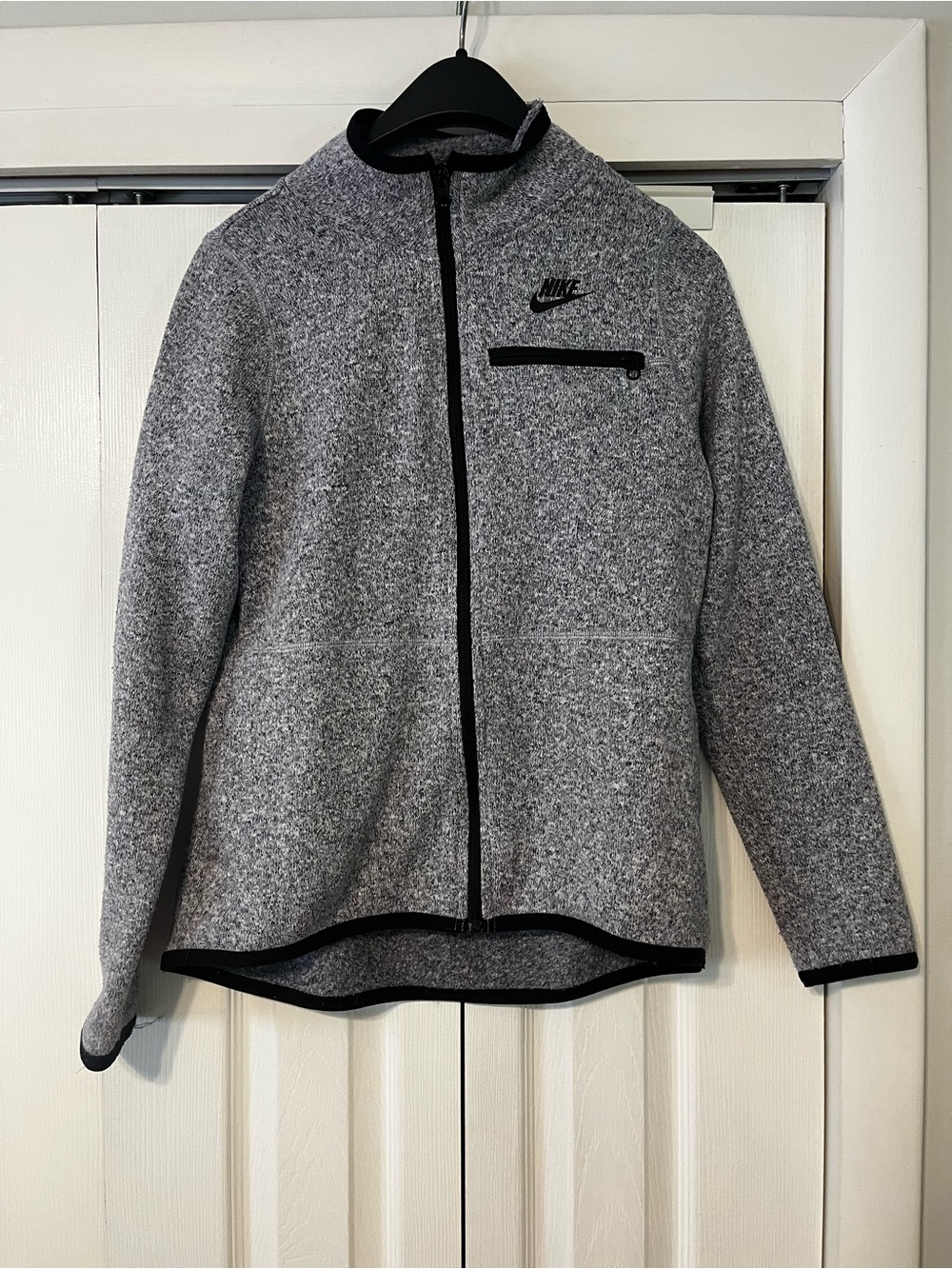 Nike Gray Full-Zip Heathered Fleece Jacket